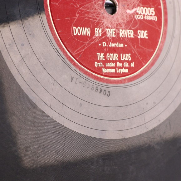 The Four Lads – Down By The River Side / Take Me Back - 1953 78 rpm Record 40005 - Picture 6 of 15